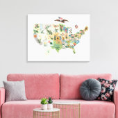 Verenigde Staten - Nationale Bouquet Canvas Afdruk (Insitu (Woonkamer))