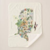 Verenigde Staten - Nationale Bouquet Sherpa Deken (Voorkant)