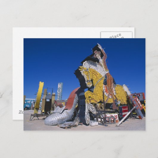 Verenigde Staten, Nevada, Las Vegas, borden in jun Briefkaart (Voorkant / Achterkant)