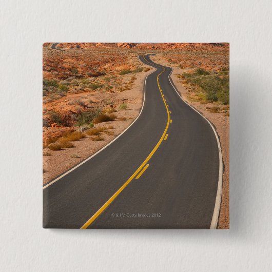 Verenigde Staten, Nevada, Valley of Fire, woestijn Vierkante Button 5,1 Cm (Voorkant)