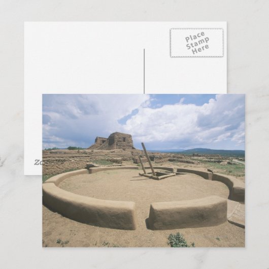 Verenigde Staten, New Mexico, Pecos National Histo Briefkaart (Voorkant / Achterkant)