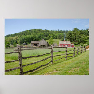 Verenigde Staten, New York, Cooperstown, Boerenmus Poster