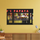 Verenigde Staten, New York. Gray's Papaya: raam Canvas Afdruk (Insitu (Woonkamer))