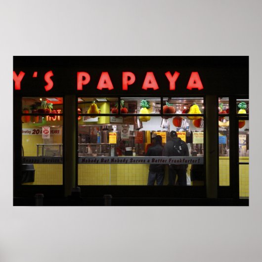 Verenigde Staten, New York. Gray's Papaya: raam Poster (Voorkant)
