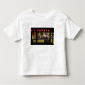 Verenigde Staten, New York. Gray's Papaya: venster Kinder Shirts (Voorkant)