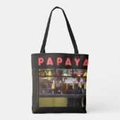 Verenigde Staten, New York. Gray's Papaya: venster Tote Bag (Achterkant)