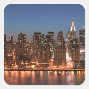 Verenigde Staten, New York, New York City, Manhatt Vierkante Sticker