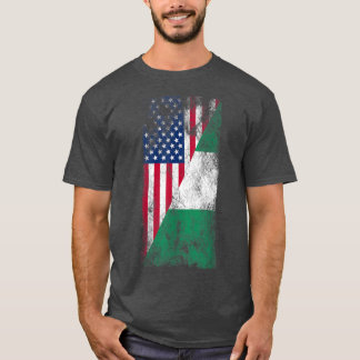 Verenigde Staten Nigeria Vlaggen Verenigde Staten T-shirt