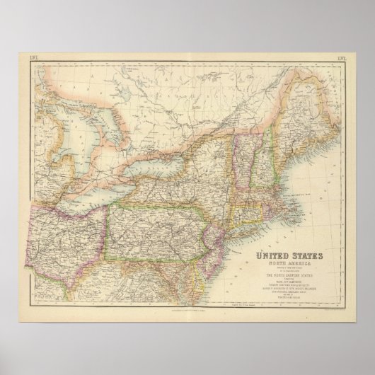 Verenigde Staten Noordoost-Amerika Poster (Voorkant)