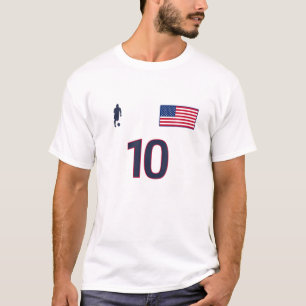Verenigde Staten Nr. 10 - Soccer Team - Jersey Sty T-shirt
