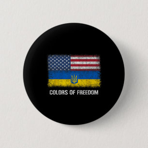 Verenigde Staten Oekraine Oekraïense Amerikaanse V Ronde Button 5,7 Cm
