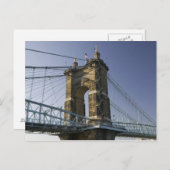Verenigde Staten, Ohio, Cincinnati: Roebling Suspe Briefkaart (Voorkant / Achterkant)