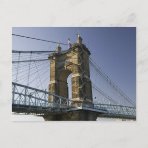 Verenigde Staten, Ohio, Cincinnati: Roebling Suspe Briefkaart