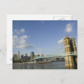Verenigde Staten, Ohio, Cincinnati: Roebling Suspe Briefkaart (Voorkant / Achterkant)
