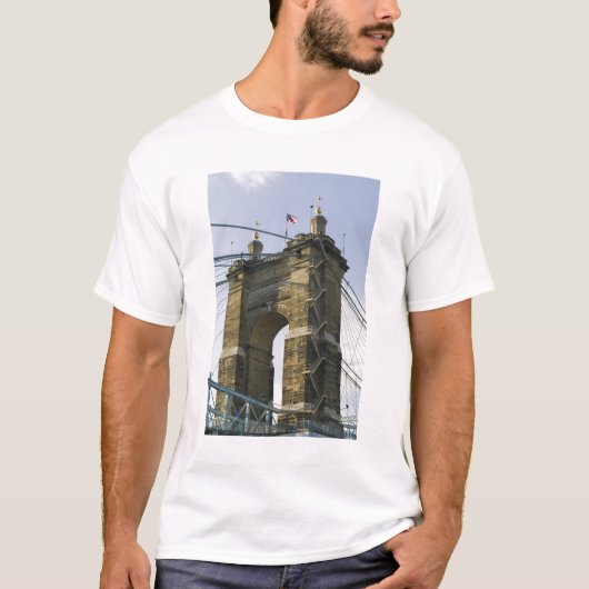 Verenigde Staten, Ohio, Cincinnati: Roebling Suspe T-shirt (Voorkant)