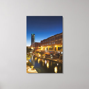 Verenigde Staten, Oklahoma, Oklahoma City, Brickto Canvas Afdruk