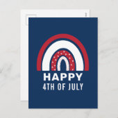 Verenigde Staten Onafhankelijkheidsdag 4 juli Amer Feestdagenkaart (Voorkant / Achterkant)