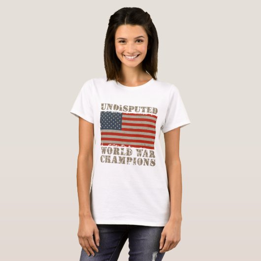 Verenigde Staten, onbetwistbare wereldkampioenen T-shirt (Voorkant volledig)