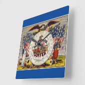 Verenigde Staten Onze Standaard Koffie Vierkante Klok (Hoek)