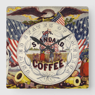 Verenigde Staten Onze Standaard Koffie Vierkante W Klok