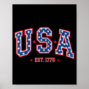Verenigde Staten Opgericht 1776 4 juli Patriottisc Poster