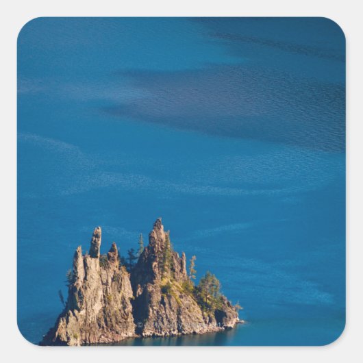 Verenigde Staten, Oregon, Crater Lake, Phantom Shi Vierkante Sticker (Voorkant)