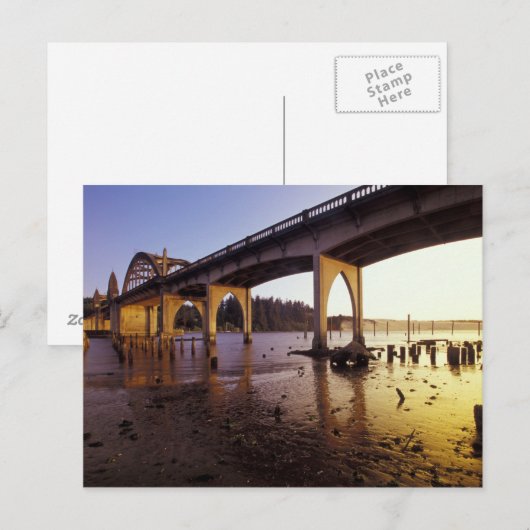 Verenigde Staten, Oregon, Florence. Siuslaw Bridge Briefkaart (Voorkant / Achterkant)