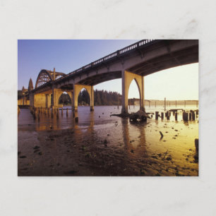 Verenigde Staten, Oregon, Florence. Siuslaw Bridge Briefkaart