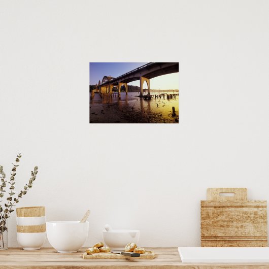 Verenigde Staten, Oregon, Florence. Siuslaw Bridge Poster (Keuken)