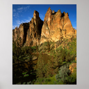Verenigde Staten, Oregon, Granite Cliffs at Smith  Poster