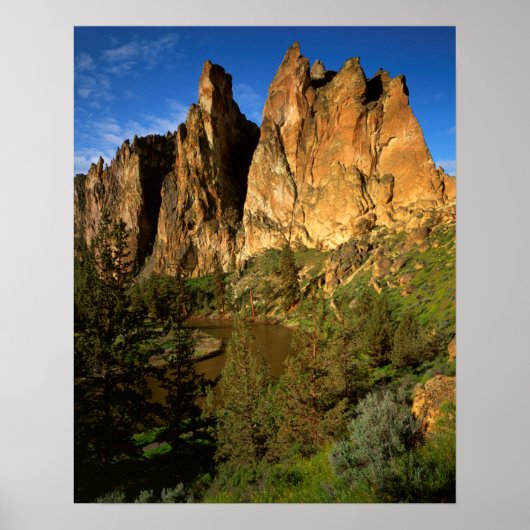Verenigde Staten, Oregon, Granite Cliffs at Smith  Poster (Voorkant)
