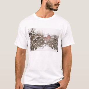 Verenigde Staten, Oregon, Hood River. Sneeuwbedekt T-shirt