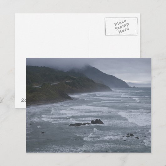 Verenigde Staten, Oregon, Kustlijn Briefkaart (Voorkant / Achterkant)