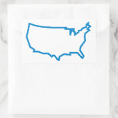 Verenigde Staten Outline Map Rechthoekige Sticker (Tas)
