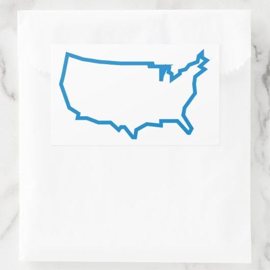 Verenigde Staten Outline Map Rechthoekige Sticker (Tas)