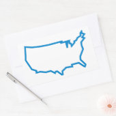 Verenigde Staten Outline Map Rechthoekige Sticker (Envelop)