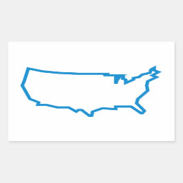 Verenigde Staten Outline Map Rechthoekige Sticker