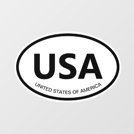 Verenigde Staten ovale landcode of staat afkorting Raamsticker