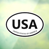 Verenigde Staten ovale landcode of staat afkorting Raamsticker (Vel 3)