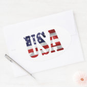 Verenigde Staten Ovale Sticker (Envelop)
