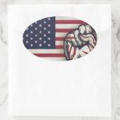 Verenigde Staten Ovale Sticker (Tas)