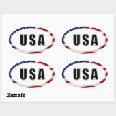 Verenigde Staten Ovale Sticker (Vel)