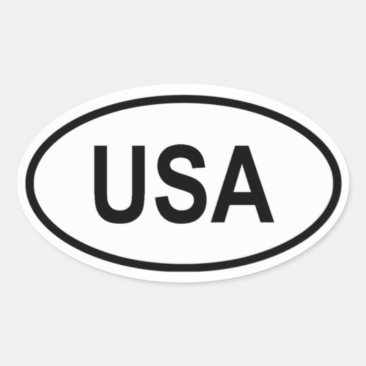 Verenigde Staten Ovale Sticker (Voorkant)