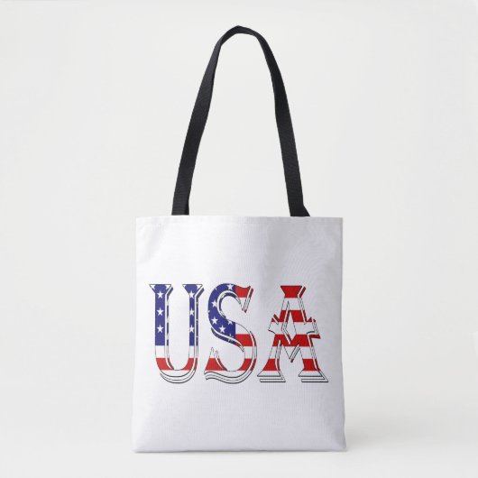 Verenigde Staten overlappen Amerikaanse vlag Tote Bag (Voorkant)