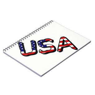 Verenigde Staten overlay op Amerikaanse vlag NBT Notitieboek