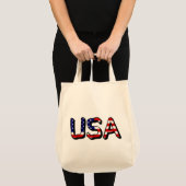Verenigde Staten overlay op Amerikaanse vlag Tote Bag (Voorkant (product))