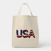 Verenigde Staten overlay op Amerikaanse vlag Tote Bag (Achterkant)