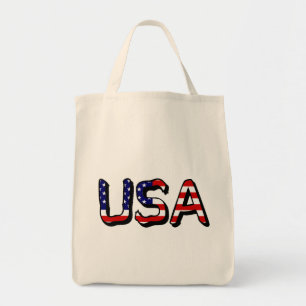 Verenigde Staten overlay op Amerikaanse vlag Tote Bag