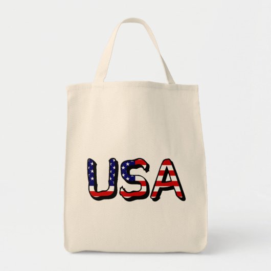 Verenigde Staten overlay op Amerikaanse vlag Tote Bag (Voorkant)