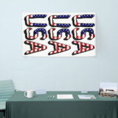 Verenigde Staten overlay op Amerikaanse vlag (v) b Spandoek (Beurs)